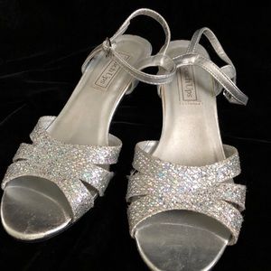 Silver Sling Back sandals by Touch ups